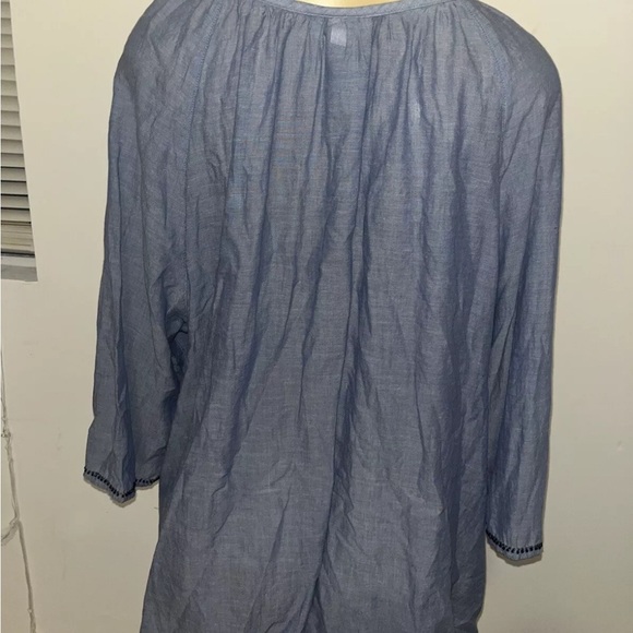 catherines 3x Cotton Boho Peasant Top Beaded Tassel - Picture 5 of 6